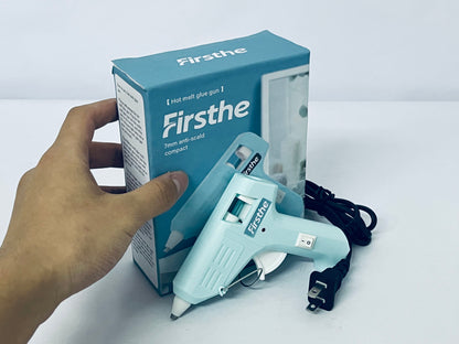 Firsthe Hot Glue Gun Kit with 30 Glue Sticks(130mm x 7mm), Fast Preheating Hot Melt, High Temp for School Crafts DIY Arts and Quick Home Repairs, 20W Blue