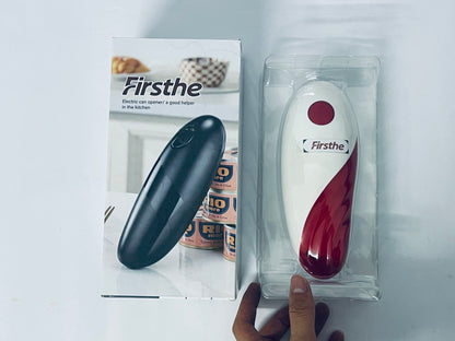 Firsthe One Touch Electric Can Opener Easy Open Any Can Sizes with Smooth Edge, Hand Held Portable Battery Operated Electric Can Openers, Kitchen Gadgets Automatic Can Opener for Seniors