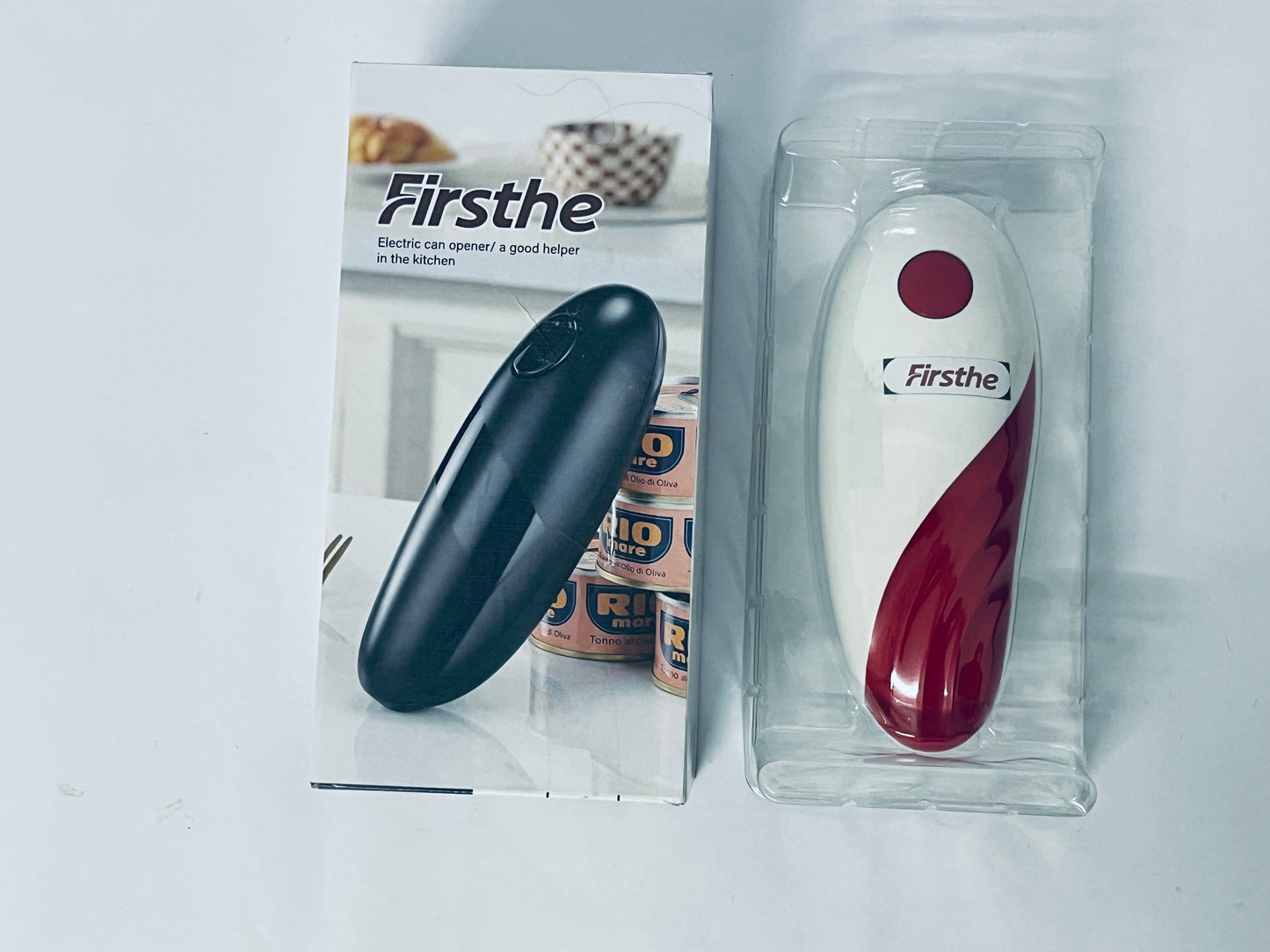 Firsthe One Touch Electric Can Opener Easy Open Any Can Sizes with Smooth Edge, Hand Held Portable Battery Operated Electric Can Openers, Kitchen Gadgets Automatic Can Opener for Seniors