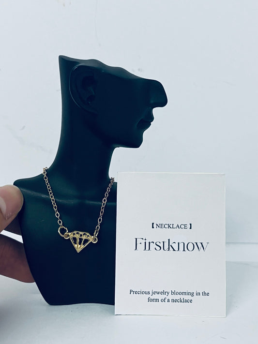 Firstknow Diamond-Shaped Charm Necklace, Diamond-Shaped Pendant, Motivating Necklace, Direct Sales Team Gifts, Inspiring Necklace, Daughter Gift, Wife Gift
