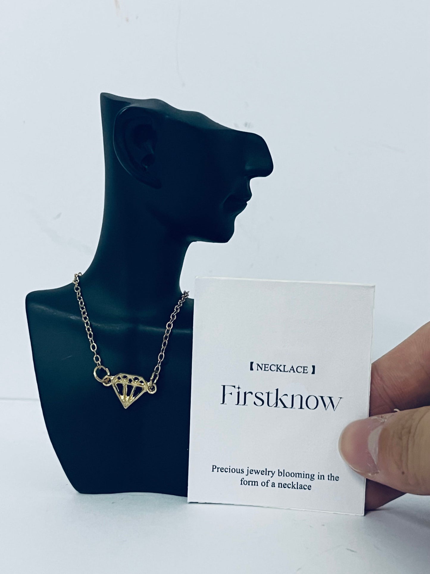 Firstknow Diamond-Shaped Charm Necklace, Diamond-Shaped Pendant, Motivating Necklace, Direct Sales Team Gifts, Inspiring Necklace, Daughter Gift, Wife Gift