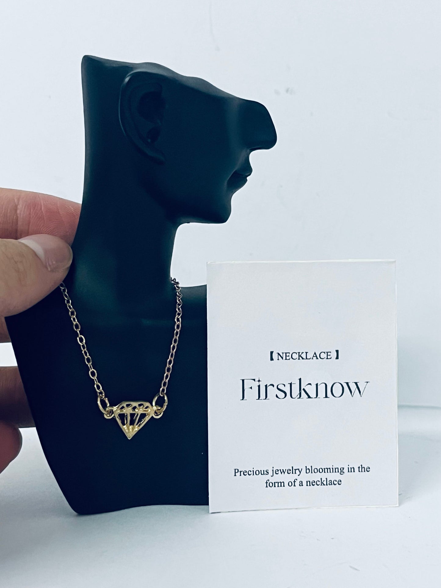 Firstknow Diamond-Shaped Charm Necklace, Diamond-Shaped Pendant, Motivating Necklace, Direct Sales Team Gifts, Inspiring Necklace, Daughter Gift, Wife Gift