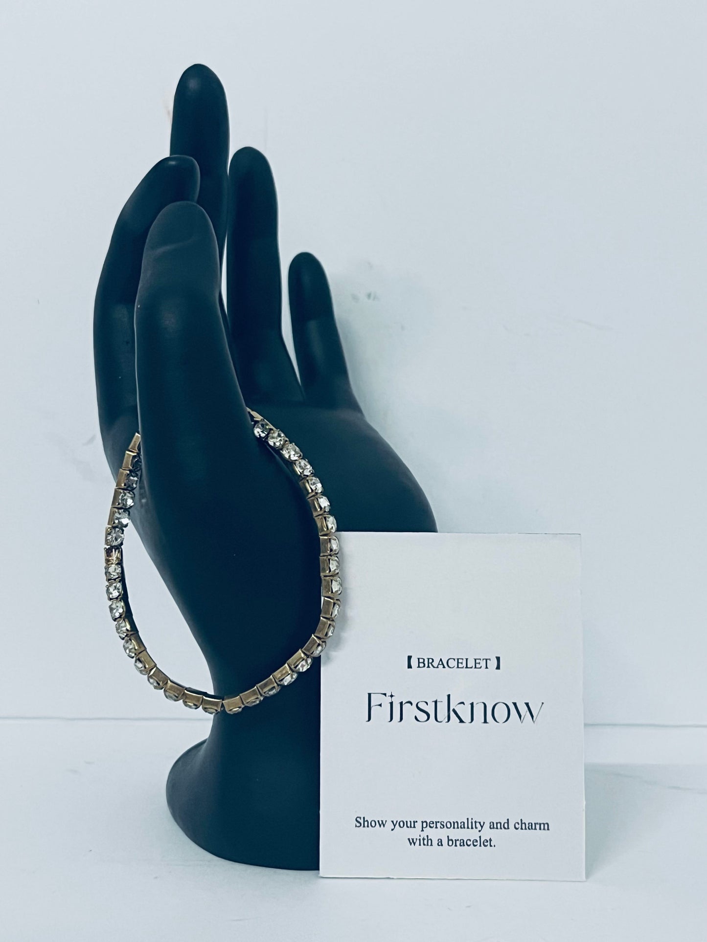 Firstknow Eternity Tennis Bracelet & Round Cut CZ in Yellow Gold Plated, 7"