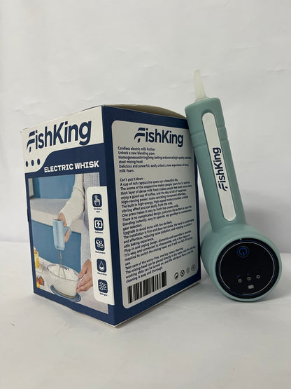 FishKing Electric Mixer, Portable Automatic Electric Hand Mixer Handheld Mixer Cordless Hand Mixer USB Rechargeable for Baking Cake Egg Cream