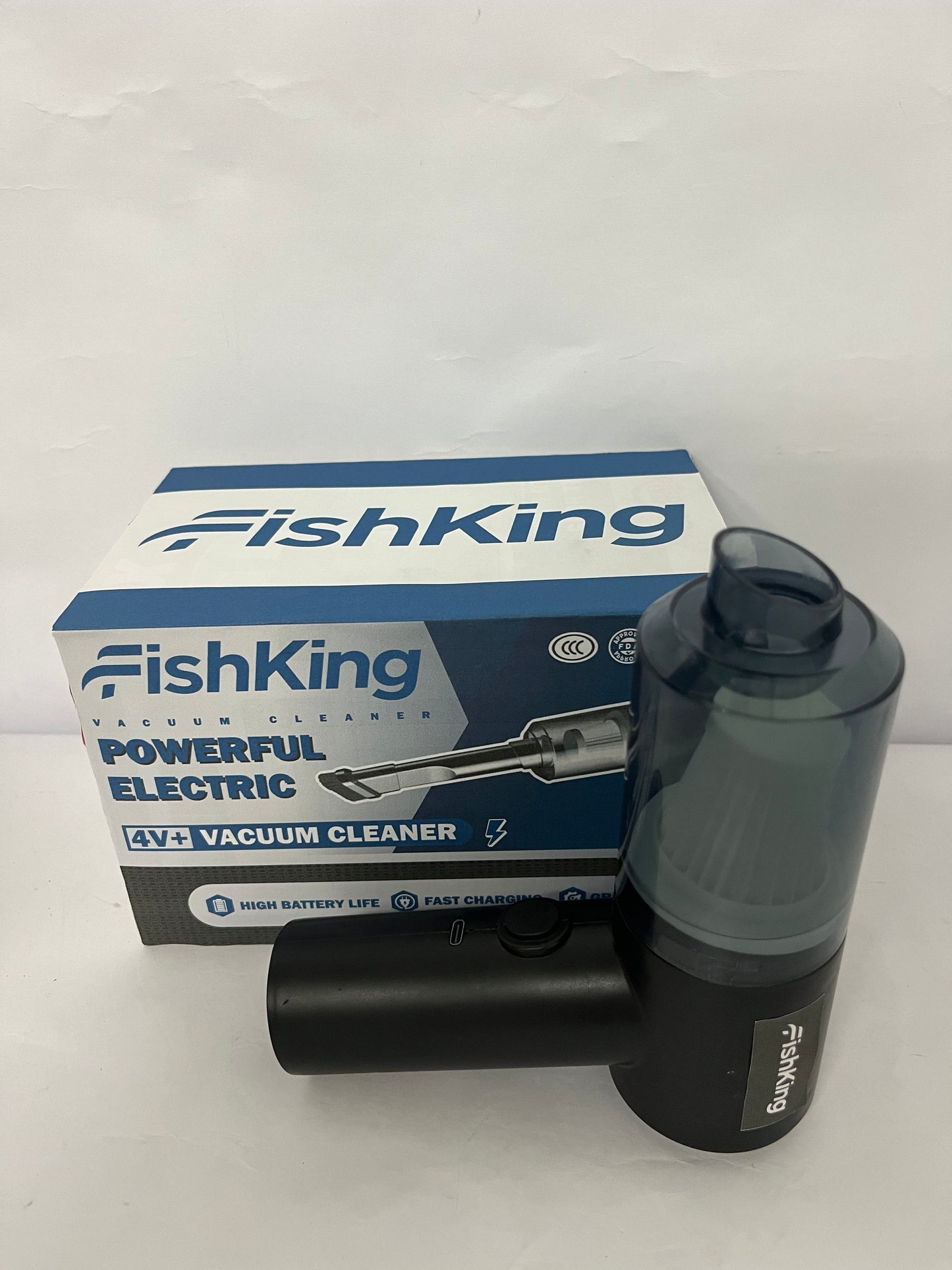 FishKing Handheld Car Vacuum Cleaner Car Vacuum Portable Cordless High Power Mini Vacuum Cleaner Rechargeable & Air Duster for Home Office Pet