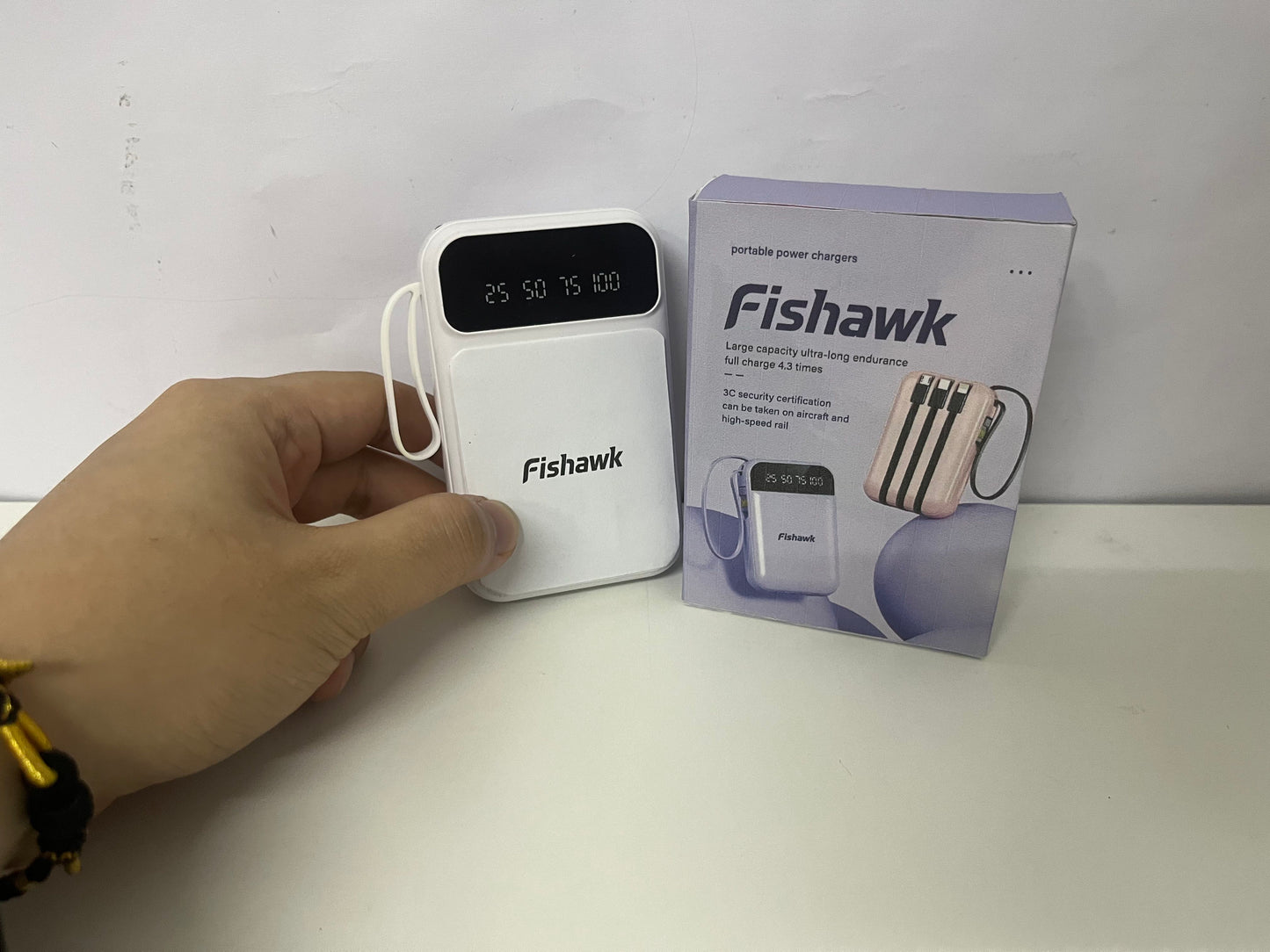 【Fishawk Portable Power Charger】—— Reliable On-the-Go Power for Your Devices