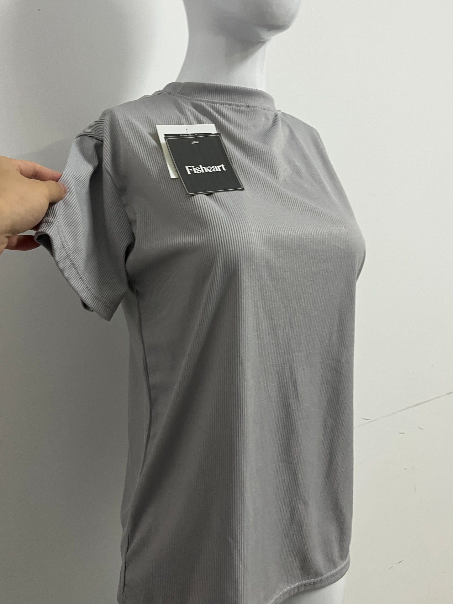 【Fisheart Ribbed T-shirt】—— Stylish & Comfortable Daily Wear