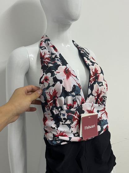 【Fisheart Halter Floral Swimsuit】—— Stylish & Flattering Beach Wear