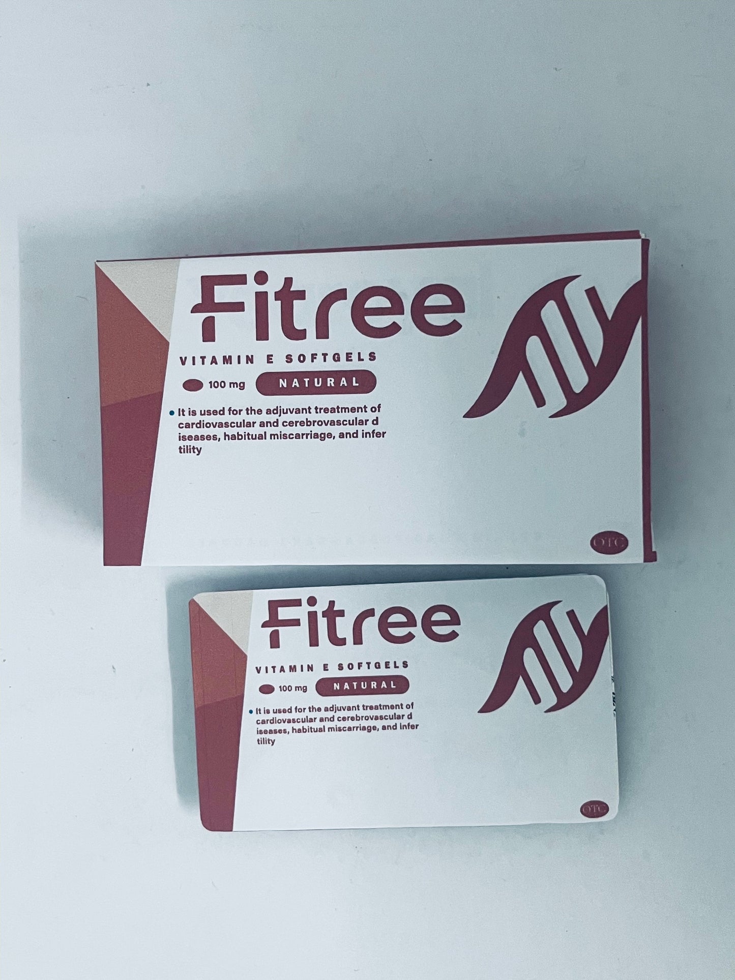 Fitree Natural Vitamin E Softgels 100mg, OTC Certified, Adjuvant Treatment for Cardiovascular & Cerebrovascular Diseases, Habitual Miscarriage, Infertility, Nutritional Supplement