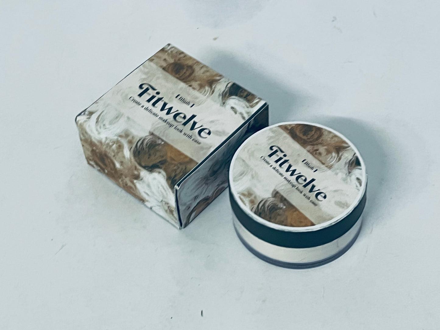 Fitwelve Pressed face powder Loose face powder Drying Powder Setting Powder, Soft Finishing Powder - Lightweight Oil Control, Long Lasting,  (Natural, Normal)