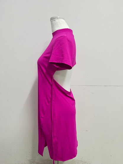 Flexpert Dresses Women Midi Dresses Halter Neck Ruched Bodycon Dresses Tie Waist T Shirt Summer Dress