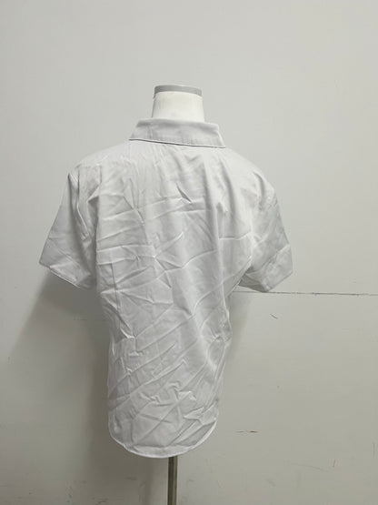 Flexpert Chemises Womens Button Down Shirts Tailored Short Sleeve Shirt Basic Simple Stretch Wrinkle Free Formal Work Blouses