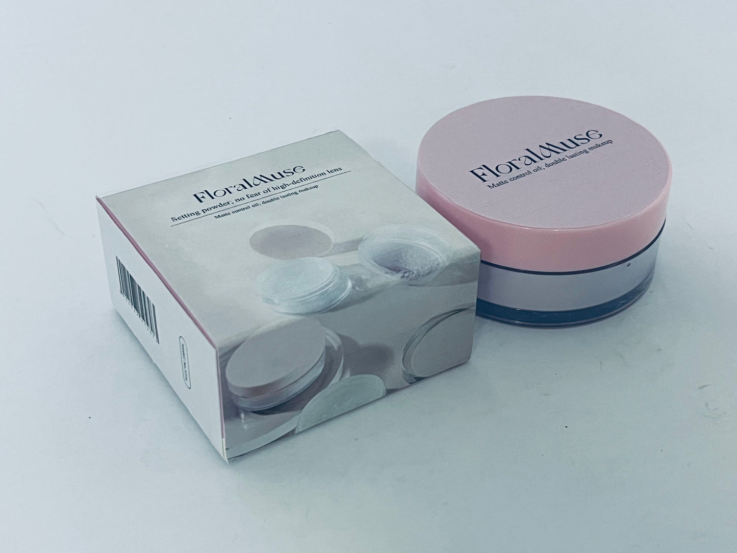 FloralMuse Loose face powder Portable Plastic Powder Box Anti-leakage Mesh Case for Travel Makeup Powder Container