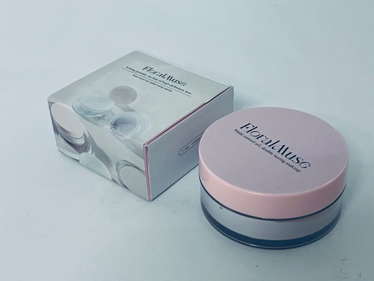 FloralMuse Loose face powder Portable Plastic Powder Box Anti-leakage Mesh Case for Travel Makeup Powder Container
