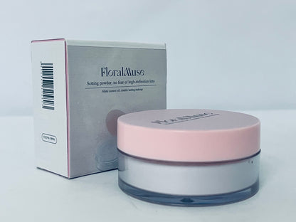 FloralMuse Loose face powder Portable Plastic Powder Box Anti-leakage Mesh Case for Travel Makeup Powder Container