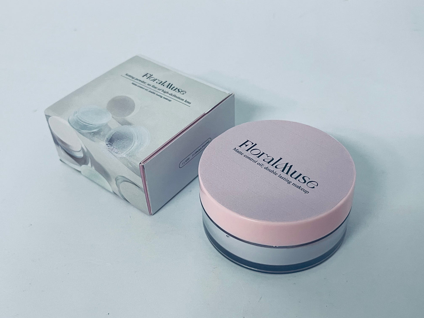 FloralMuse Loose face powder Portable Plastic Powder Box Anti-leakage Mesh Case for Travel Makeup Powder Container