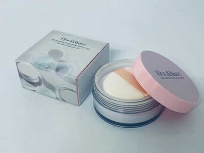 FloralMuse Loose face powder Portable Plastic Powder Box Anti-leakage Mesh Case for Travel Makeup Powder Container