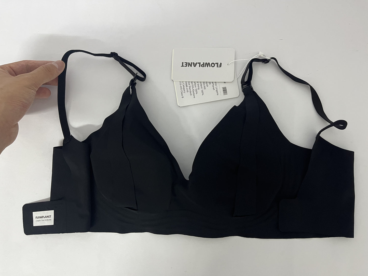 FLOWPLANET Women's Triangle Bralette Plunge Unlined Seamless Bra No Underwire Sexy Comfortable Everyday