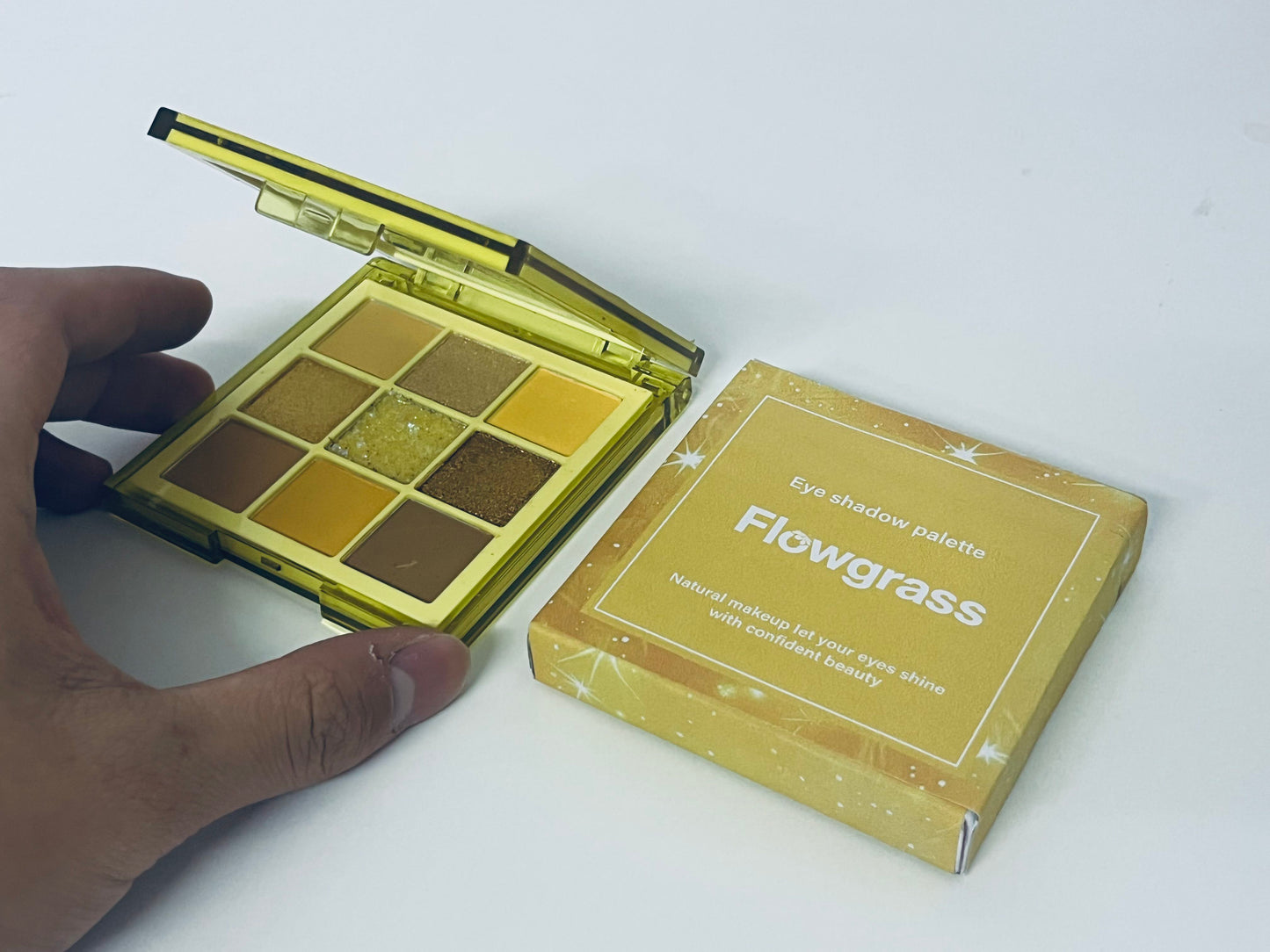 Flowgrass Gilded Warm Brown 9-Color Eyeshadow Palette - Matte Pearl Shimmer Daily Versatile Makeup Palette