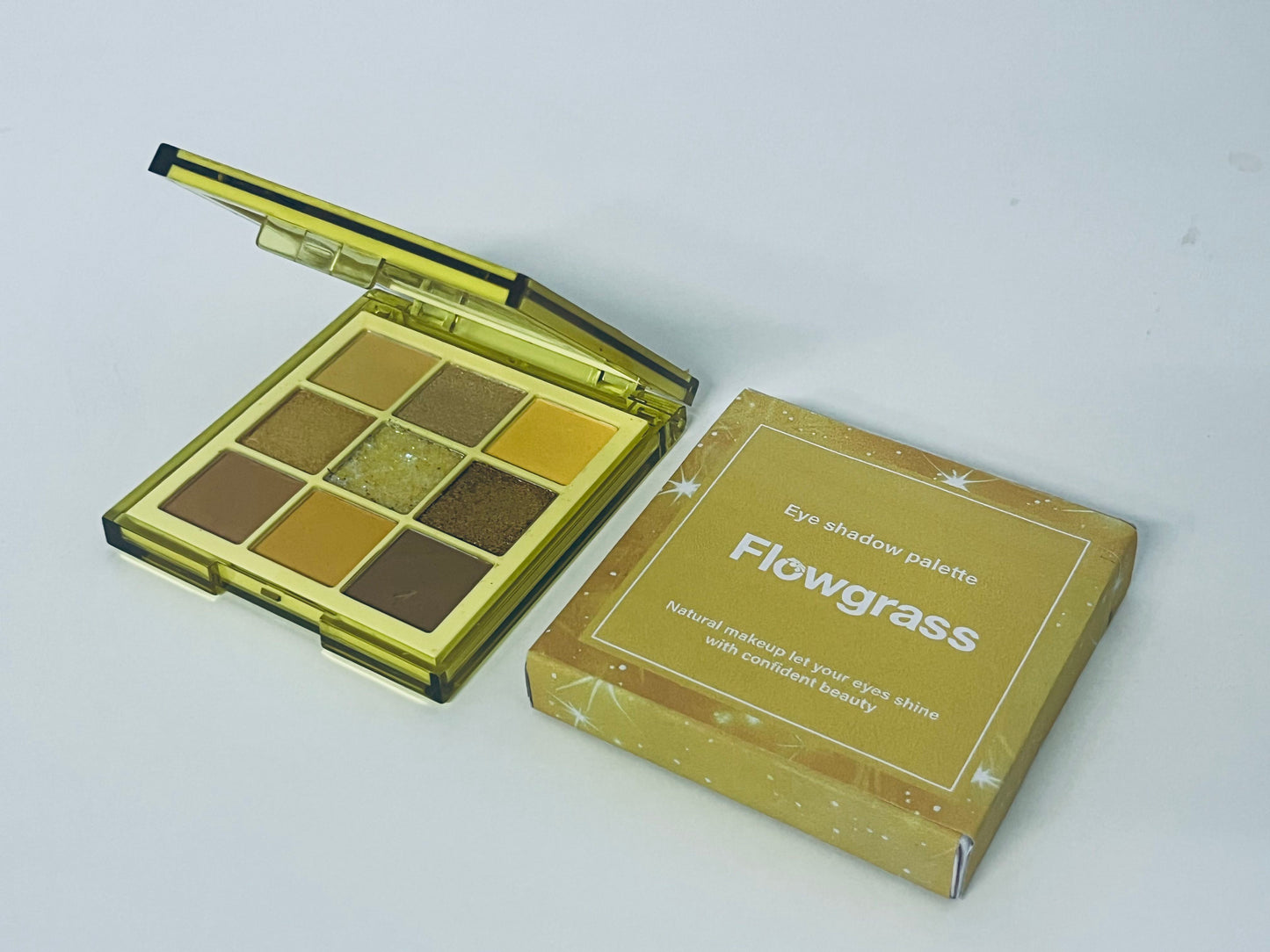 Flowgrass Gilded Warm Brown 9-Color Eyeshadow Palette - Matte Pearl Shimmer Daily Versatile Makeup Palette