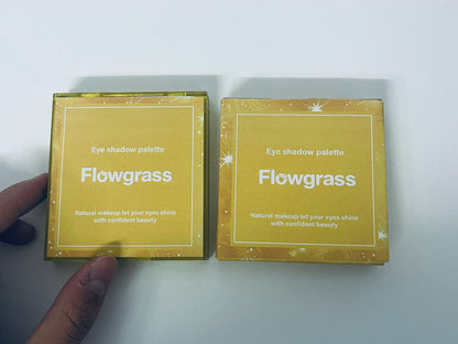 Flowgrass Gilded Warm Brown 9-Color Eyeshadow Palette - Matte Pearl Shimmer Daily Versatile Makeup Palette