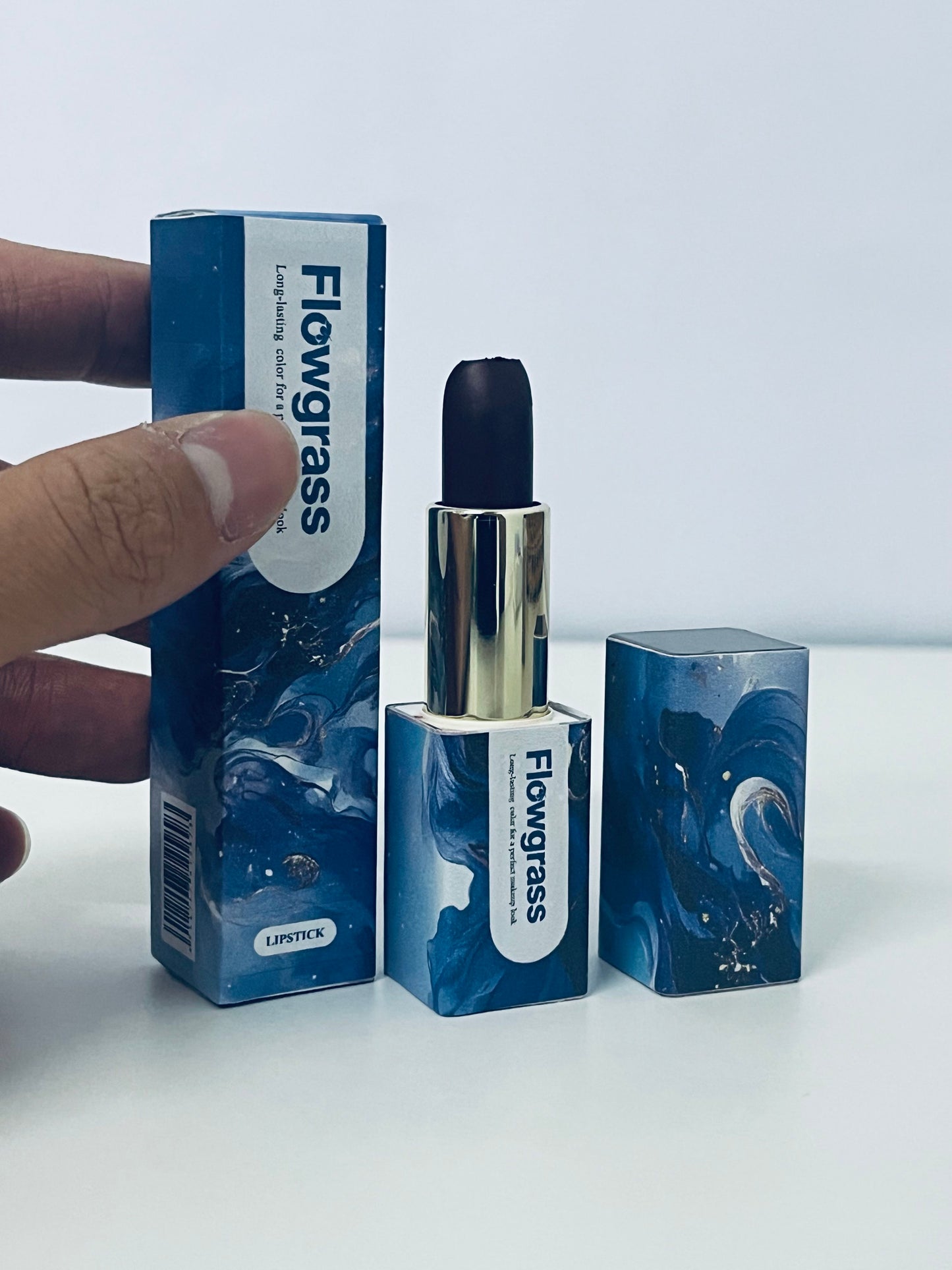 Flowgrass Temperature-Sensitive Color-Changing Black Lipstick - Long-Lasting Nourishing Personalized Lipstick