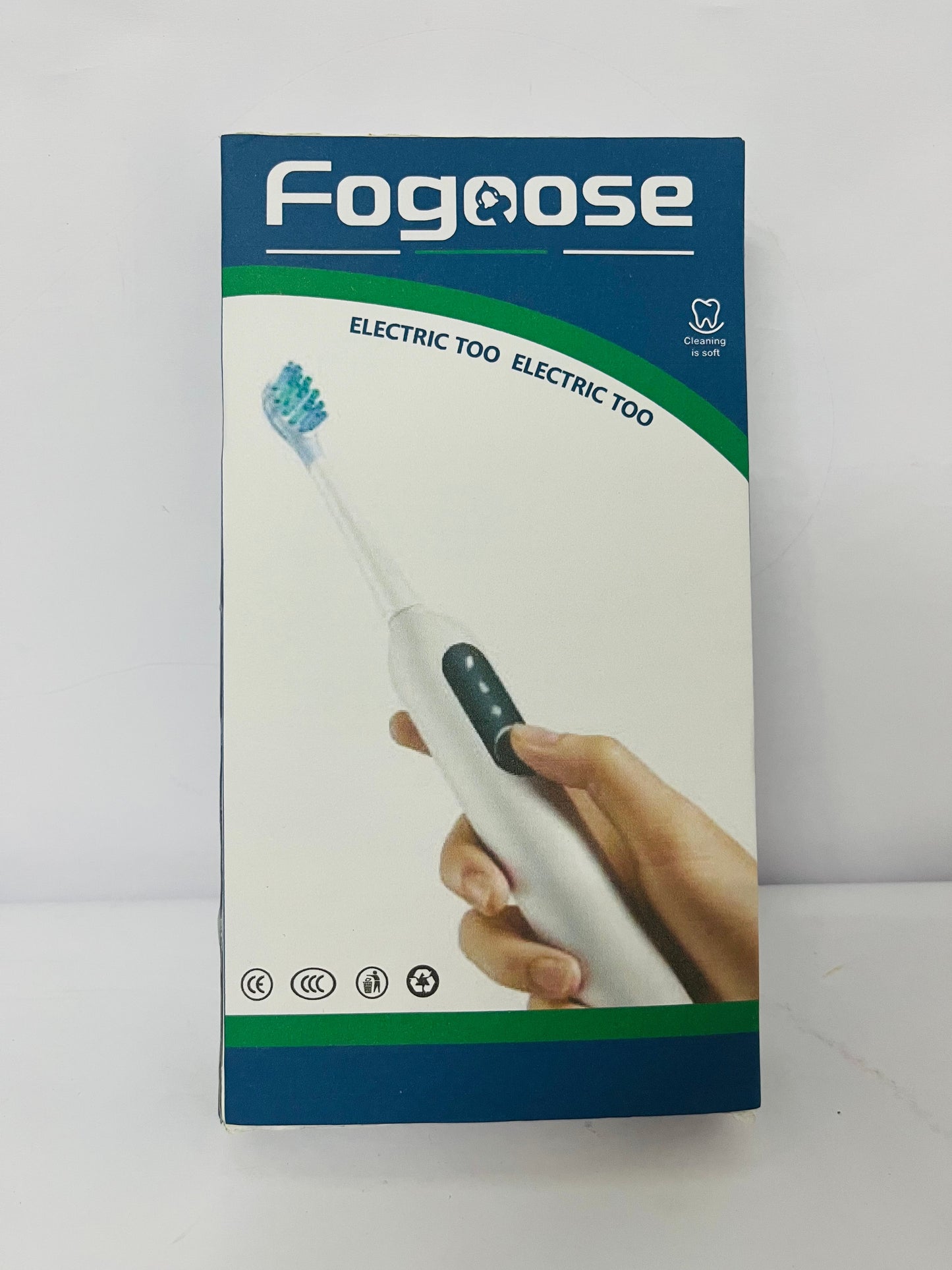 Fogoose Electric Toothbrush for Adults, 20000 VPM, 5 Cleaning Modes, 90-Day Battery Life, Built-in Smart Timer, IPX7 Waterproof Rechargeable Toothbrush, 2 Interchangeable Brush Heads (White)