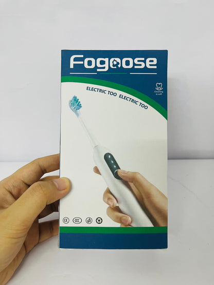 Fogoose Electric Toothbrush for Adults, 20000 VPM, 5 Cleaning Modes, 90-Day Battery Life, Built-in Smart Timer, IPX7 Waterproof Rechargeable Toothbrush, 2 Interchangeable Brush Heads (White)