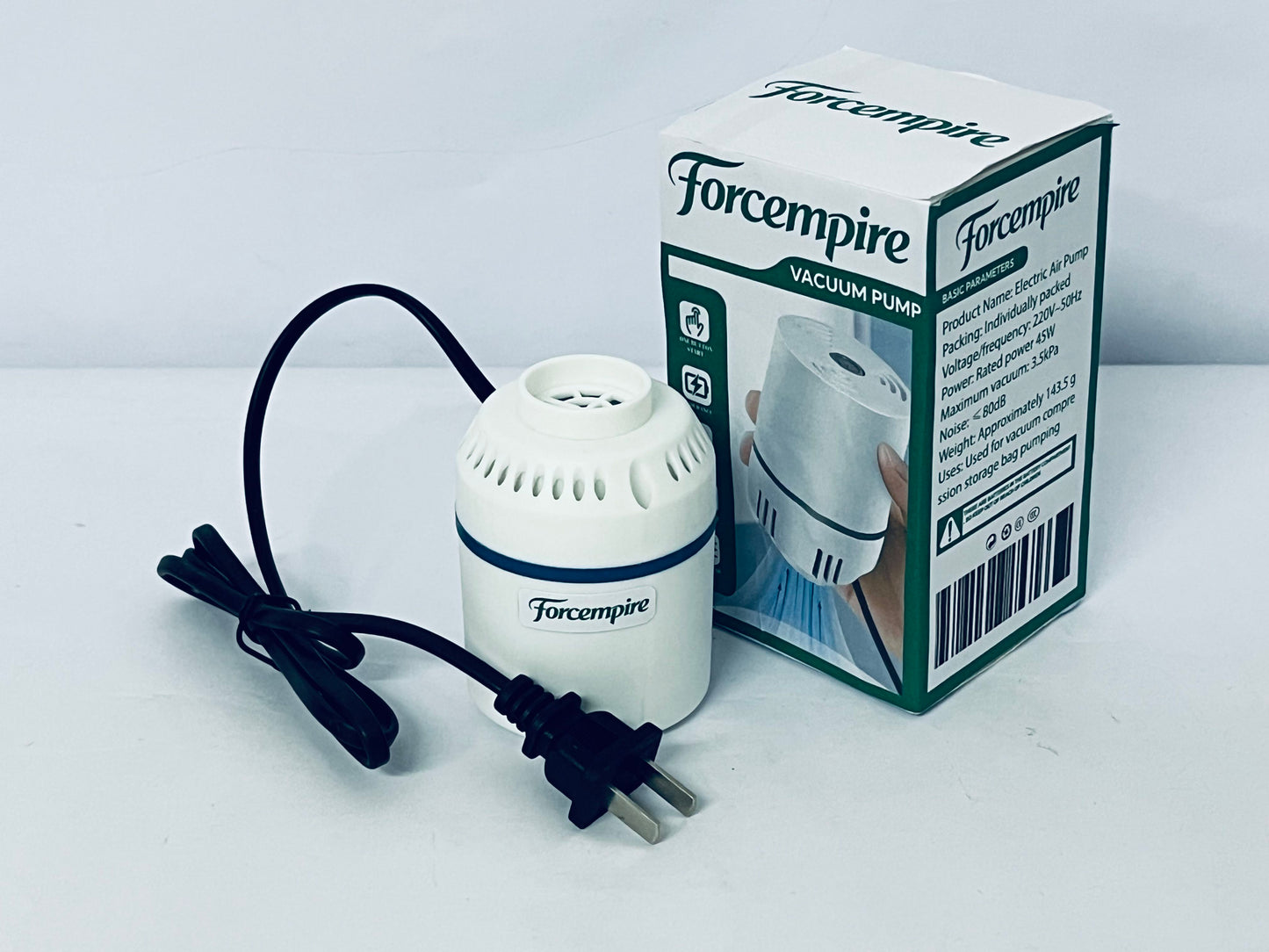 Forcempire Electric Pump for Vacuum Bags, Compression Bag Pump for Vacuuming Clothing, Quilts, Portable Storage Bag Pump