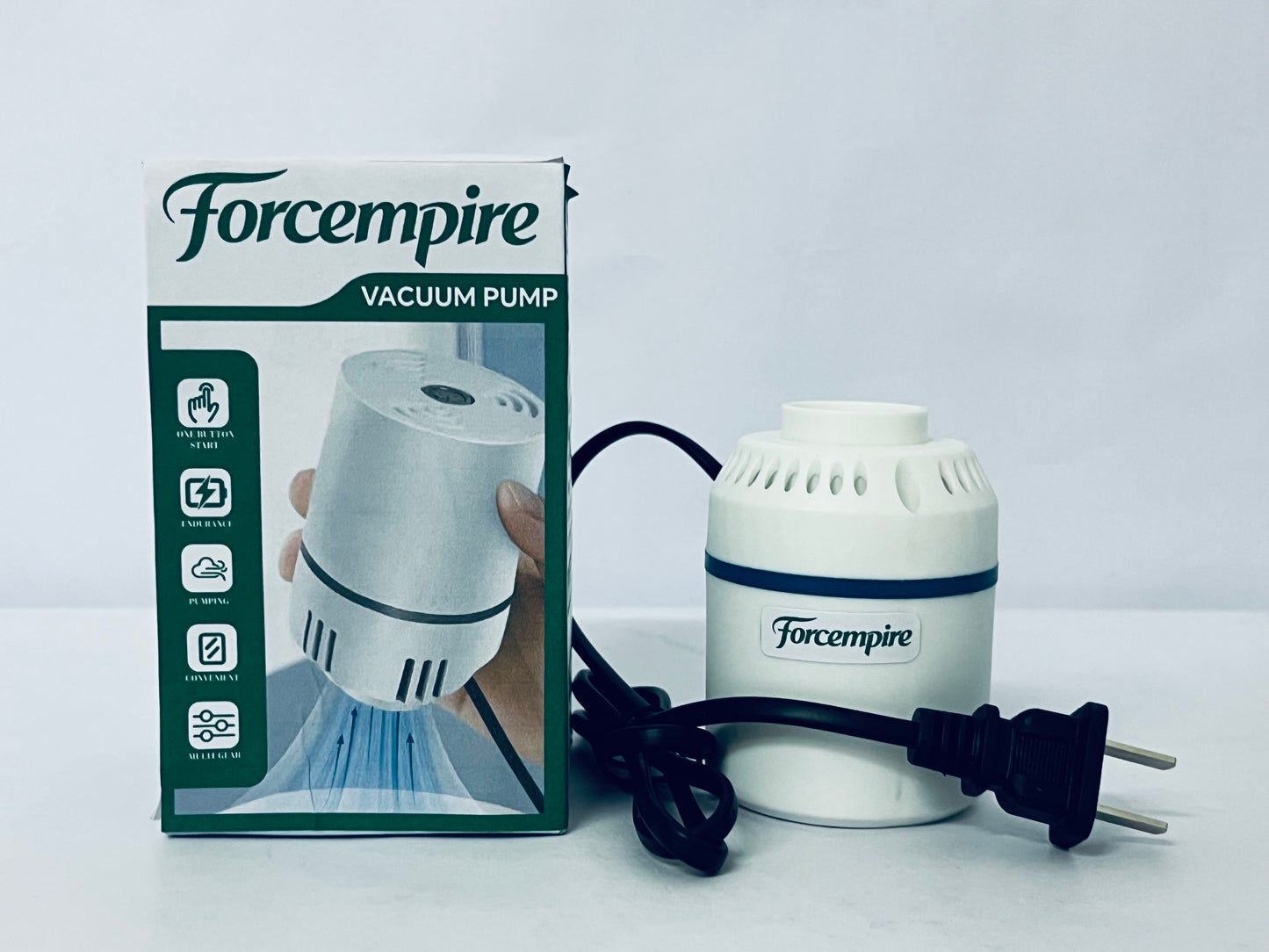 Forcempire Electric Pump for Vacuum Bags, Compression Bag Pump for Vacuuming Clothing, Quilts, Portable Storage Bag Pump