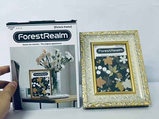 ForestRealm Gold Vintage Boho Picture Frame, Antique Ornate Photo Frames,Picture Frames for Tabletop Wall Hanging, Home Decor