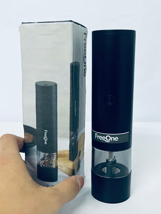 FreeOne Rechargeable Automatic Pepper Mill Grinder Adjustable Coarseness shakers, One-Hand Operation