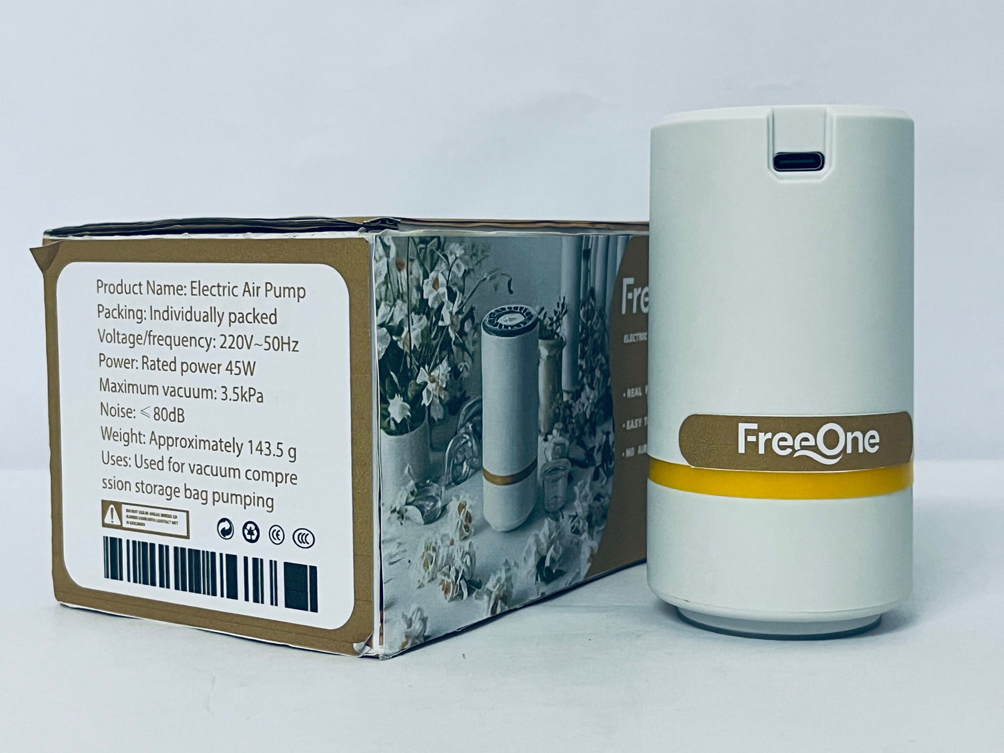 FreeOne Vacuum Pump for Storage Bags Electric Pump for Vacuum Storage Portable Electric Pump