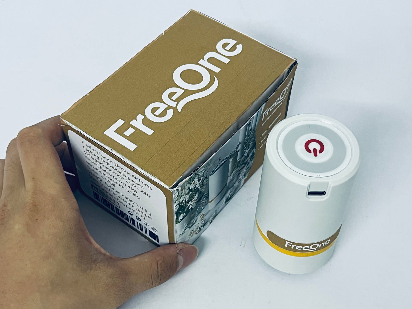 FreeOne Vacuum Pump for Storage Bags Electric Pump for Vacuum Storage Portable Electric Pump