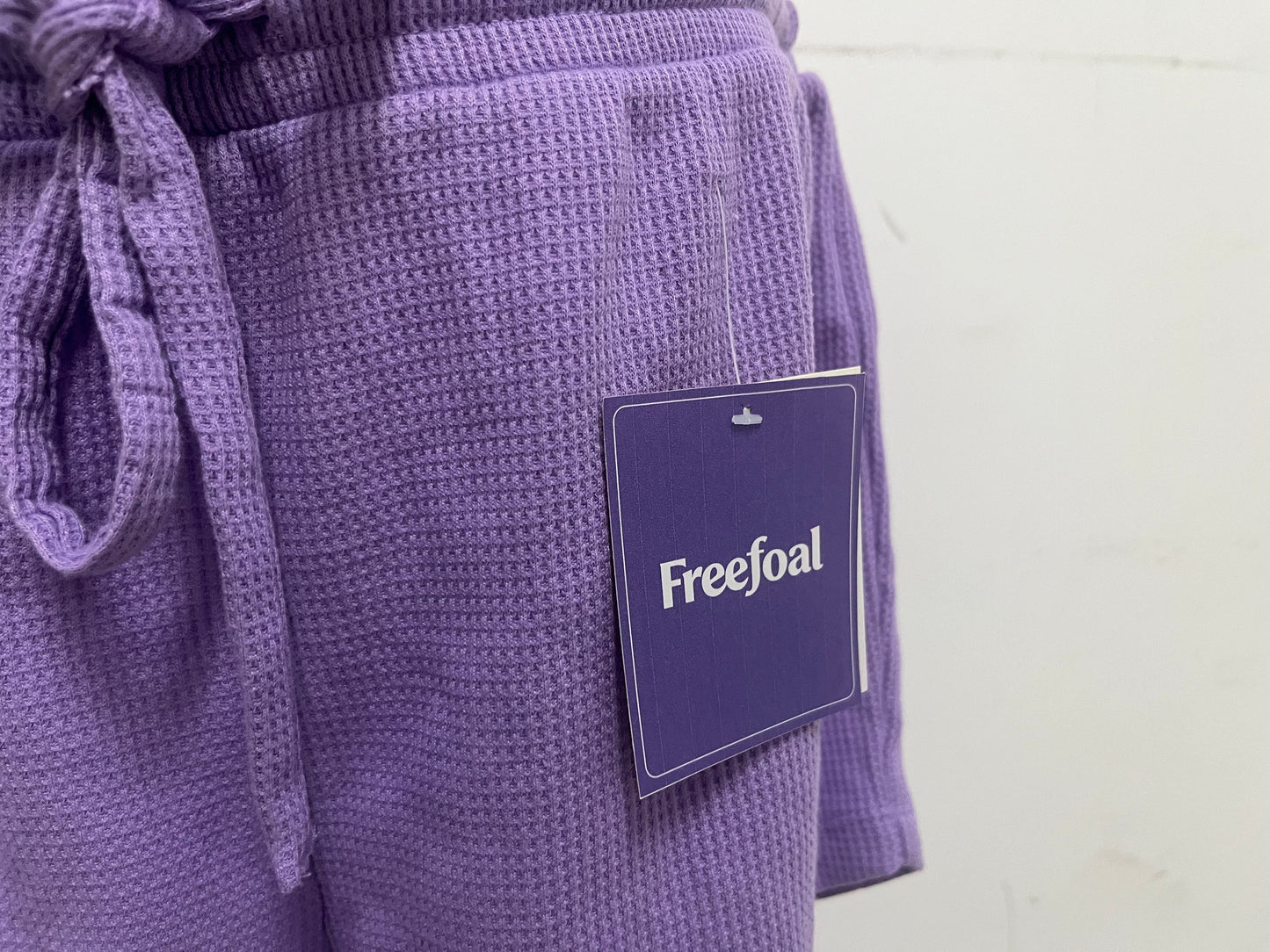 【Freefoal Lavender Waffle-Knit Shorts】—— Cozy & Casual Bottoms for Daily Leisure