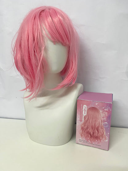 Freewe Wigs Pink Short Wig Sweet & Cool Style Easily Switch Looks Fashion Styling Essential