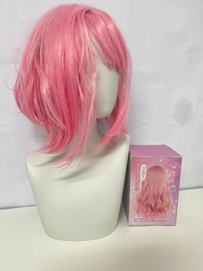Freewe Wigs Pink Short Wig Sweet & Cool Style Easily Switch Looks Fashion Styling Essential