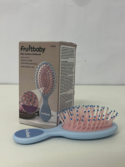 Fruitbaby Mini Cushion Hairbrush A Portable Hair Care Essential for Smooth & Gentle Brushing