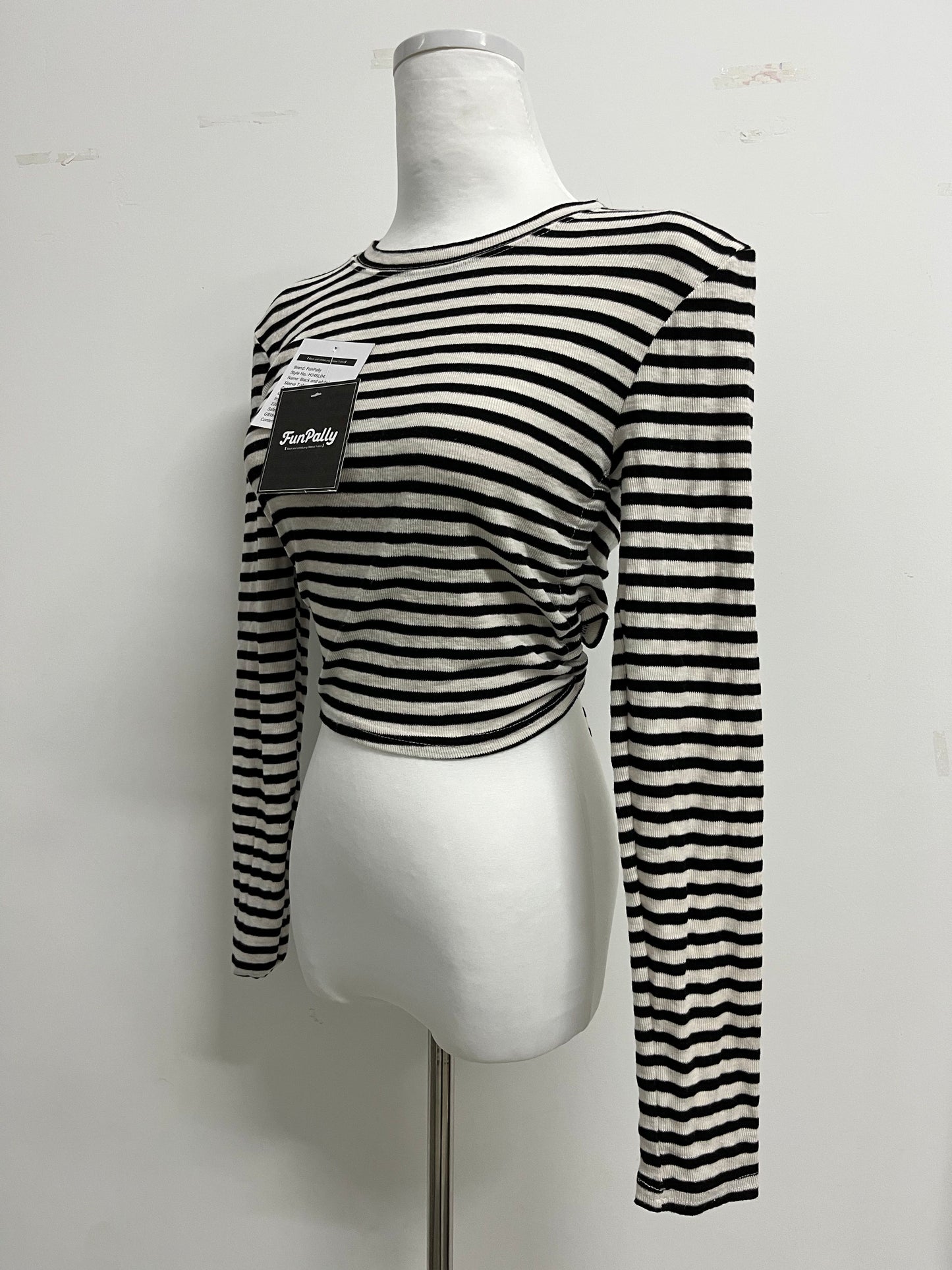 FunPally Women's Long Sleeve Tops Crew Neck Striped Shirts Casual Tunic Fall Trendy Outfits