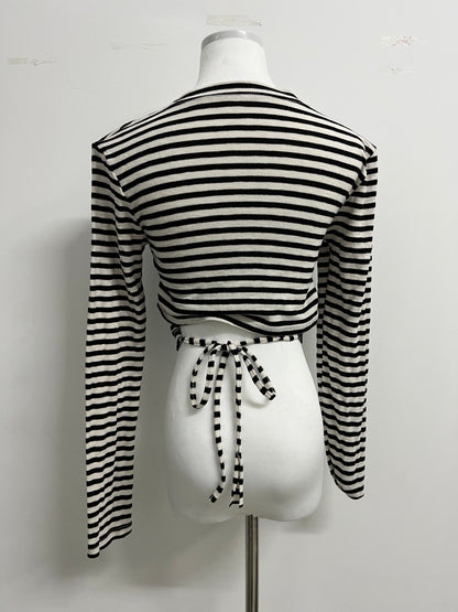 FunPally Women's Long Sleeve Tops Crew Neck Striped Shirts Casual Tunic Fall Trendy Outfits