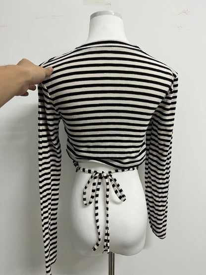 FunPally Women's Long Sleeve Tops Crew Neck Striped Shirts Casual Tunic Fall Trendy Outfits