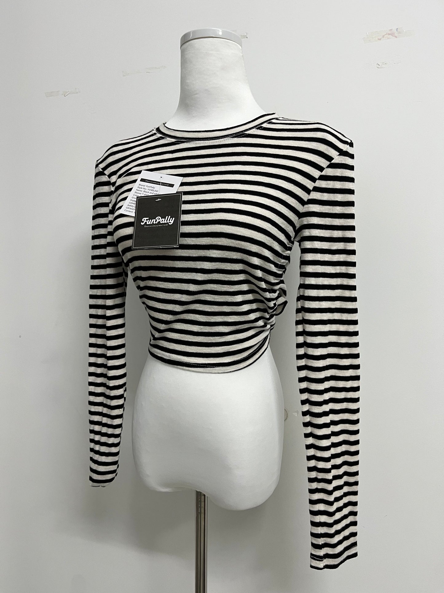 FunPally Women's Long Sleeve Tops Crew Neck Striped Shirts Casual Tunic Fall Trendy Outfits