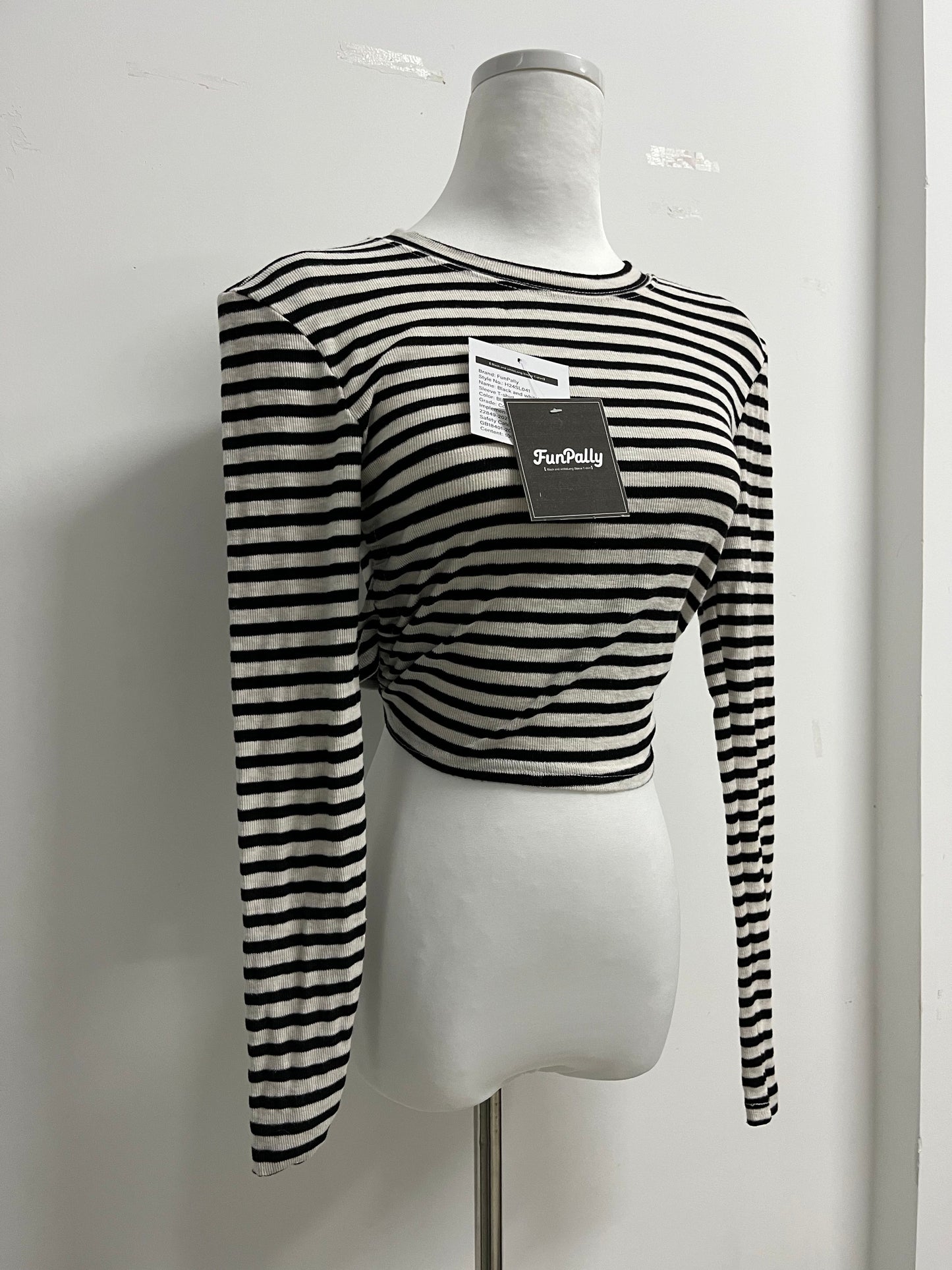 FunPally Women's Long Sleeve Tops Crew Neck Striped Shirts Casual Tunic Fall Trendy Outfits