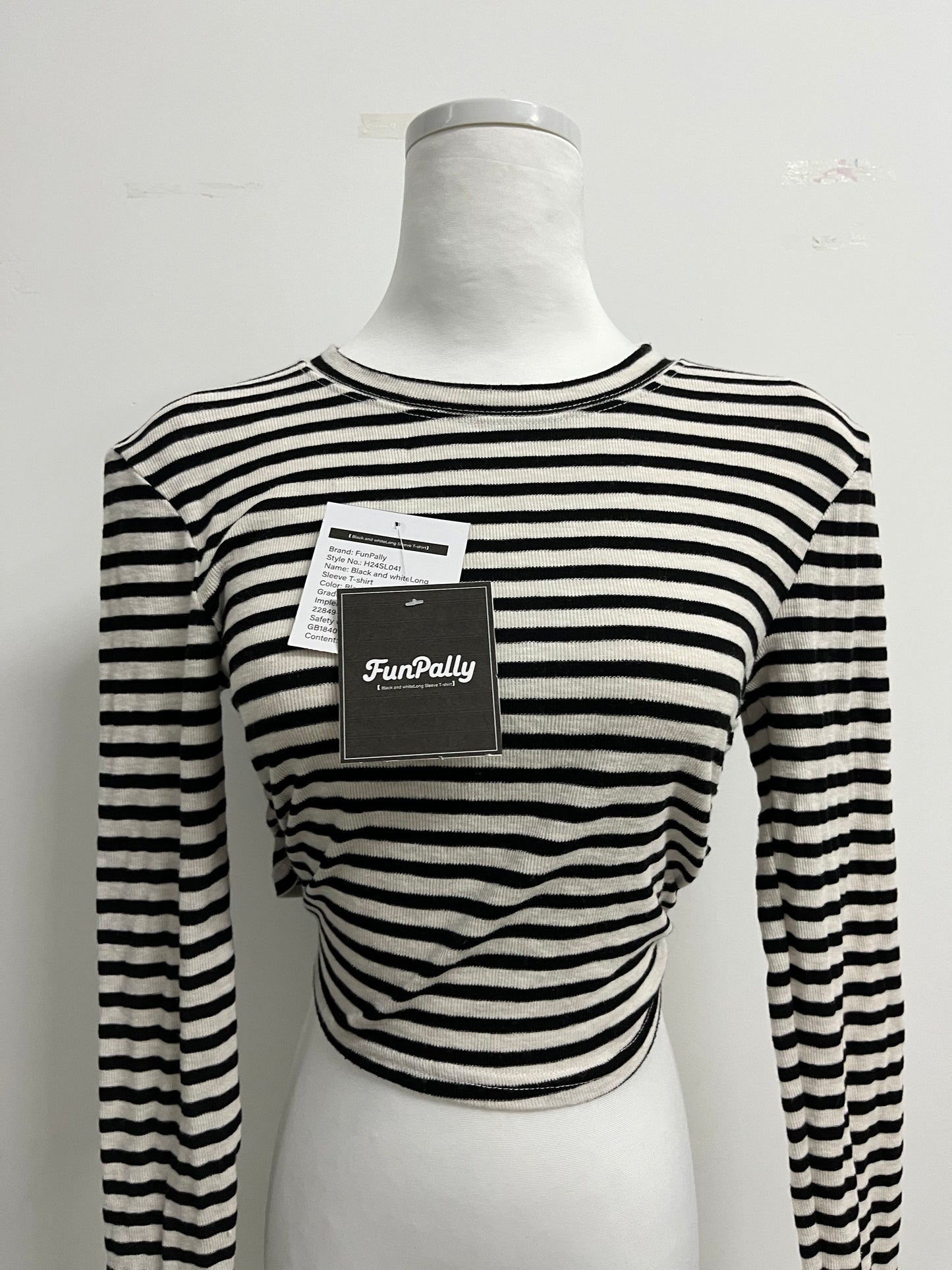 FunPally Women's Long Sleeve Tops Crew Neck Striped Shirts Casual Tunic Fall Trendy Outfits