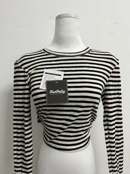 FunPally Women's Long Sleeve Tops Crew Neck Striped Shirts Casual Tunic Fall Trendy Outfits