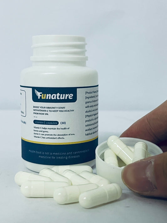 Funature Vitamin C Capsules High Absorption, Immune System & Collagen Booster, High Dose Fat Soluble Immunity Support Ascorbic Acid, Natural Vegan