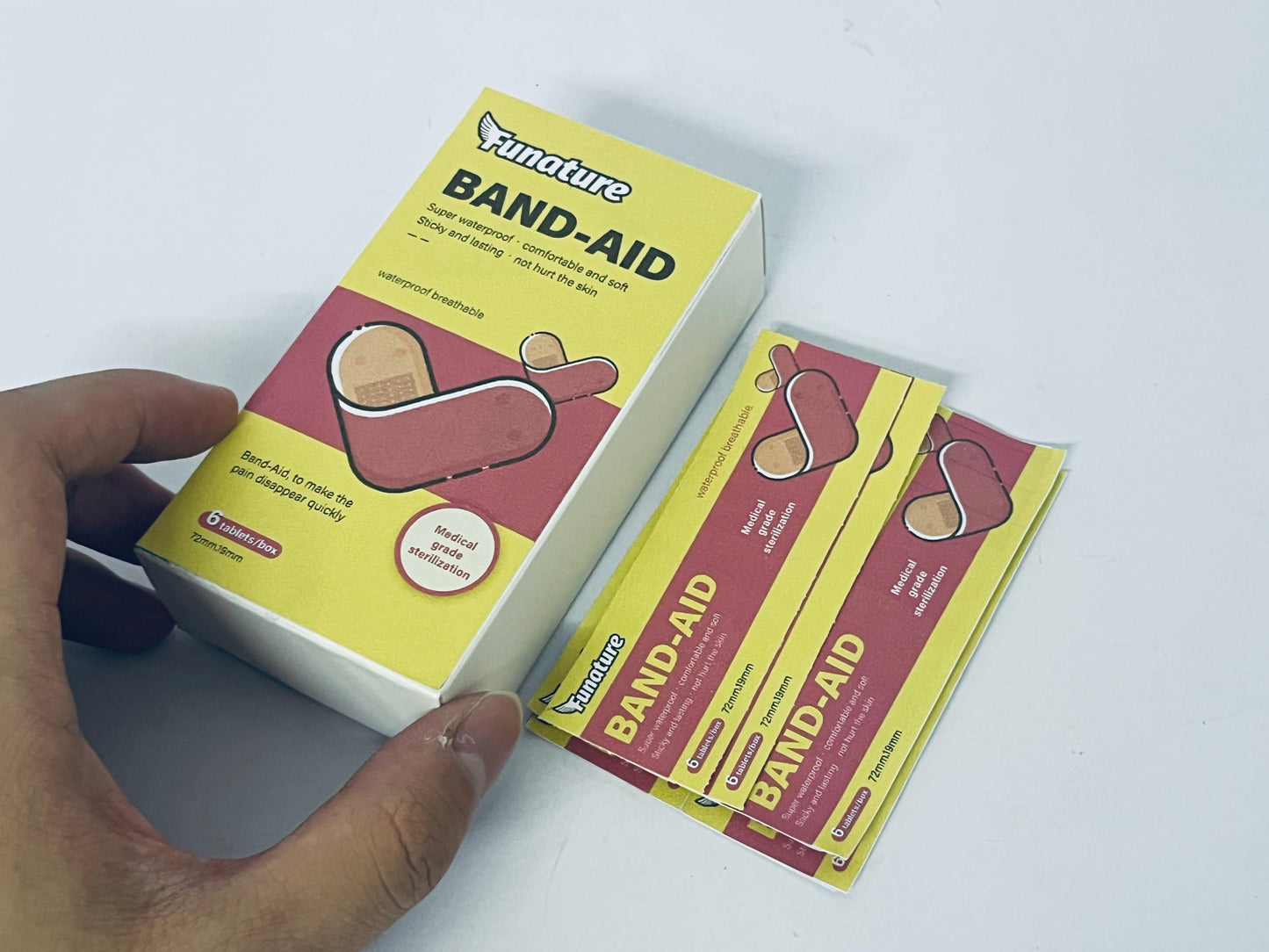 Funature Flexible Breathable Bandages Patch for Family First Aid Skin Wrap Finger Wound
