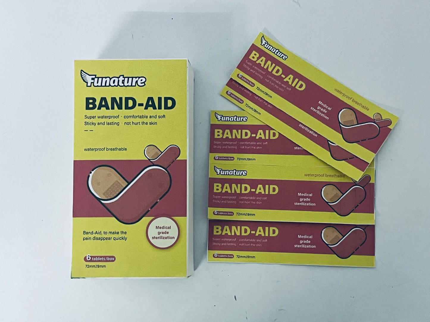 Funature Flexible Breathable Bandages Patch for Family First Aid Skin Wrap Finger Wound