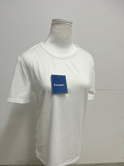 Funsuper 95% Cotton Solid Color T-Shirt Skin-Friendly & Breathable Versatile Basic A Comfort Essential for Daily Styling