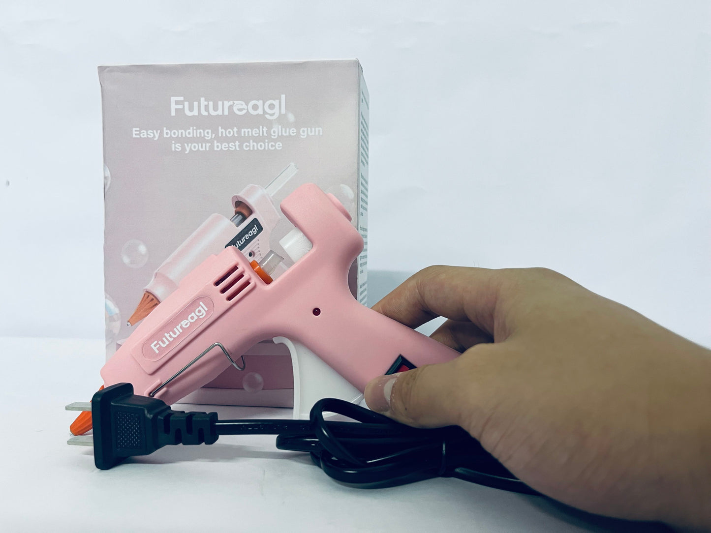 Futureagl Hot Glue Gun Kit with 30 Glue Sticks(130mm x 7mm), Fast Preheating Hot Melt, High Temp for School Crafts DIY Arts and Quick Home Repairs, 20W Pink